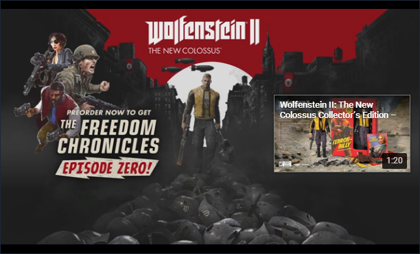 Wolfenstein II: The New Colossus advertising Freedom-chronicles